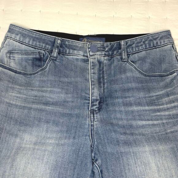 Democracy "Ab"solution Mid Rise Straight Leg Stretch Denim Jeans Women's 10 Blue - Picture 3 of 12